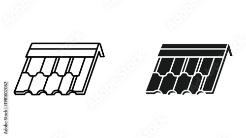 Rainbow arc minimal outline filled icon set