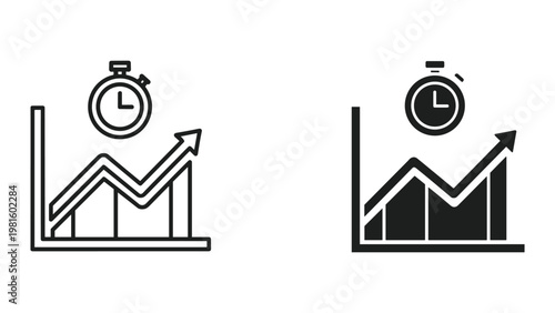 Delivery truck speed courier service icon set