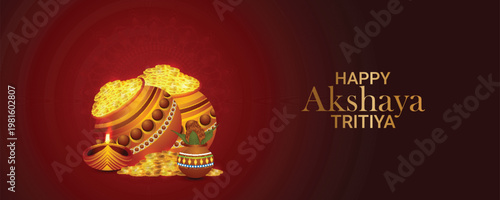 Indian festival happy akshaya tritiya design concept