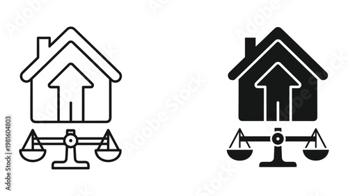 Justice scale person equality law concept icon