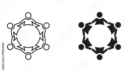 Corporate teamwork diverse group collaboration