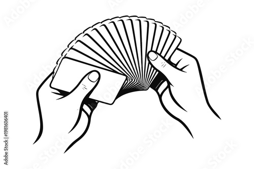 Hands Fanning Playing Cards
