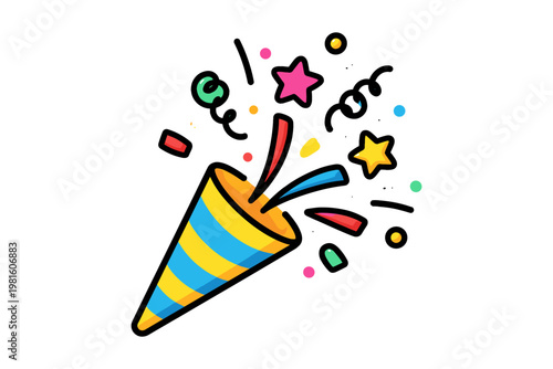 Party Popper Exploding Confetti