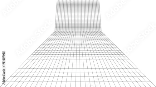 Abstract digital landscape of undulating grid lines creating a futuristic data visualization or sound wave pattern on a dark background, representing technology and innovation and modern connectivity