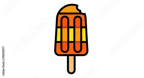 Colorful Ice Cream Bar on Stick.