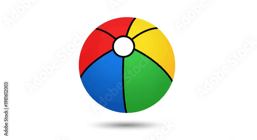 Colorful Beach Ball Inflated Toy.
