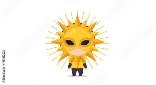 Funko Pop Character in Yellow Outfit.