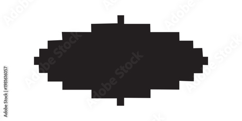 Different black shapes and monochrome matte transitions masks templates at white background