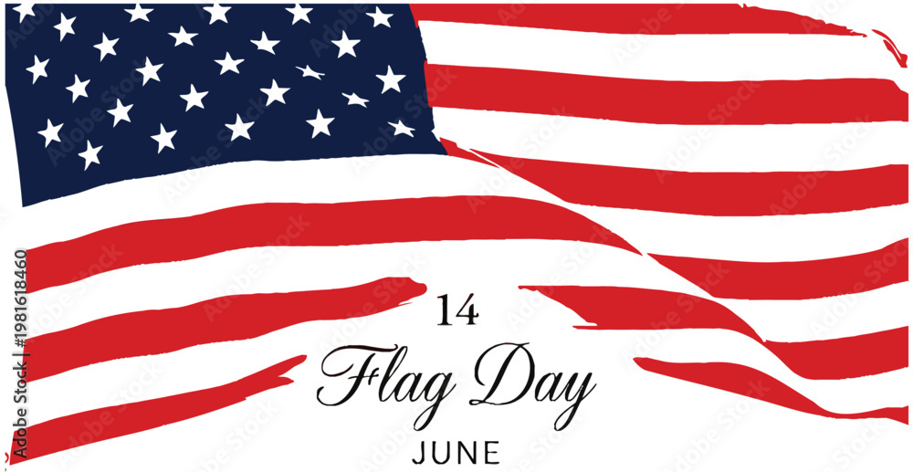 Fototapeta premium American flag postcard a patriotic symbol of the united states of america