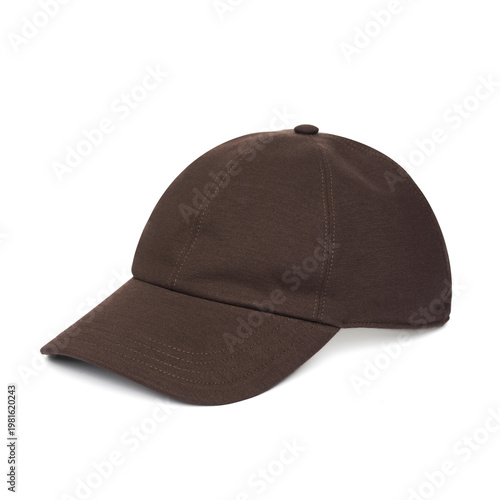 Premium Brown Linen Baseball Cap Minimal Design