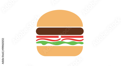 Burger Icon Food Symbol.