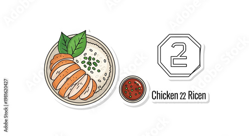 Chicken and Rice Food Bowl.