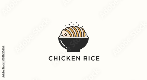 Chicken Rice Food Logo Design.