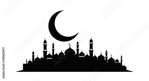 silhouette of mosque in istanbul