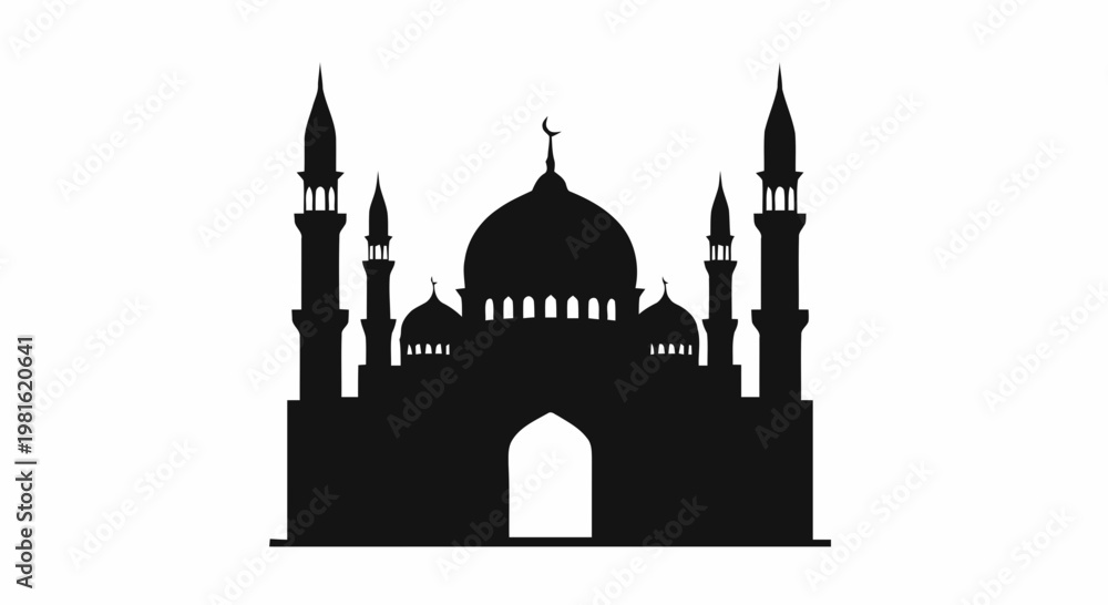 Obraz premium silhouette of mosque in istanbul