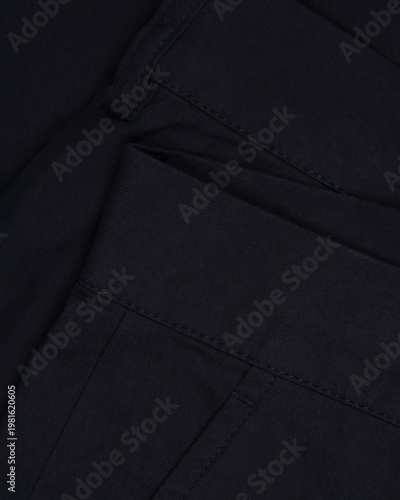 Cotton Trousers Waist Pocket Detail Closeup