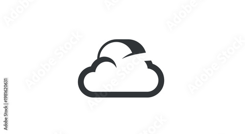 Cloud Icon Weather Symbol.