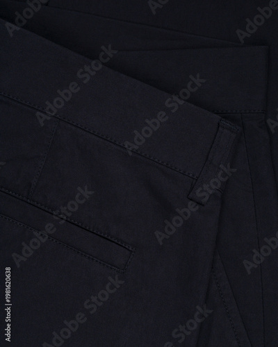 Cotton Trousers Beltloop Pocket Detail Closeup