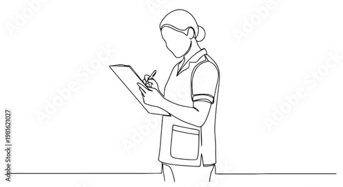 doctor writing on clipboard