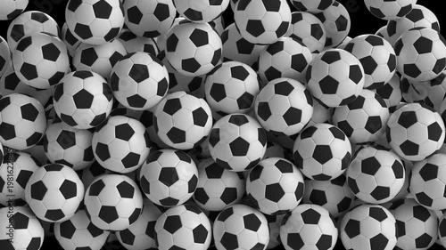 Soccer balls filling up space
