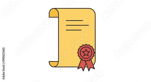 Certificate Award Ribbon Document.