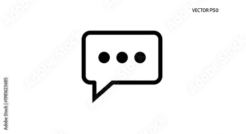 Chat Speech Bubble Icon.