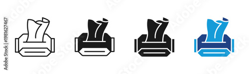 Wipes icon set multiple style collection