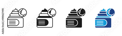 Breast Cream icon set multiple style collection