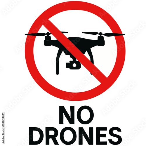 Foto No drones sign drone ban no flying 2 prohibited