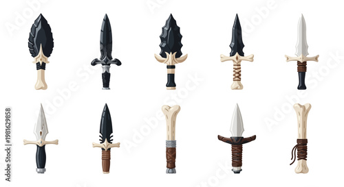 Collection of various sharp knives.