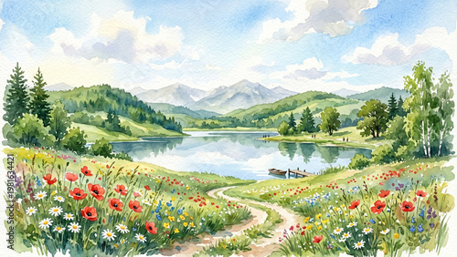 lake in the mountains