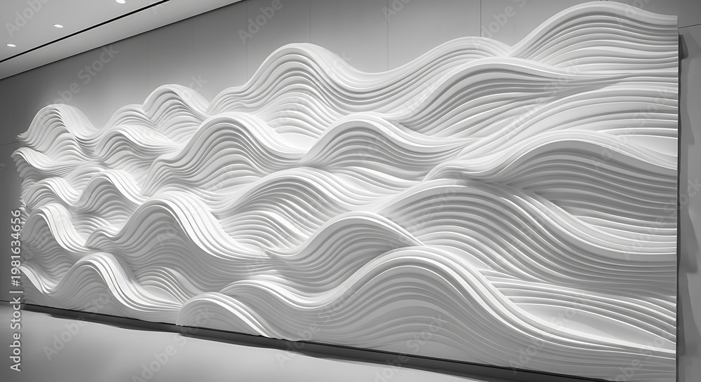 Blue abstract vector background featuring a seamless pattern of wavy lines and circles that create a light water texture design for a modern sea-inspired wallpaper banner