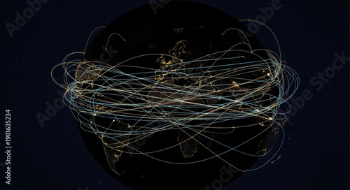 Abstract Light Trails - A Dynamic Display of Motion and Energy.