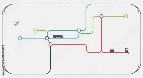 Airport Logistics Network - A Visual Representation of Transportation Routes.