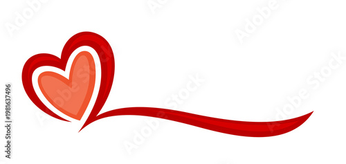The symbol of a red stylized heart.