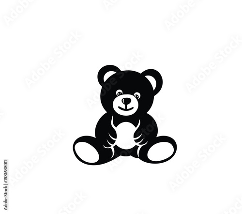 Baby Bear Silhouette Doll, art vector design