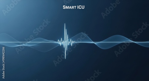A medical professional analyzes a smart ICU waveform on a monitor screen.