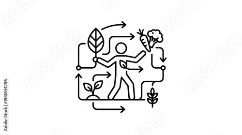 Healthy Eating and Body Process Concept