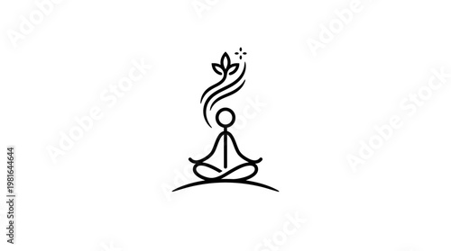 Meditating Figure with Nature Inspired Energy