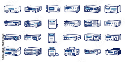 Shopping cart icons set featuring vector illustrations of transport and delivery symbols including a car, truck, and van for business and cargo design