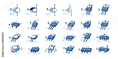 Set of vector illustration icons featuring a business group of people holding hands and a collection of silhouette design symbols for web and travel