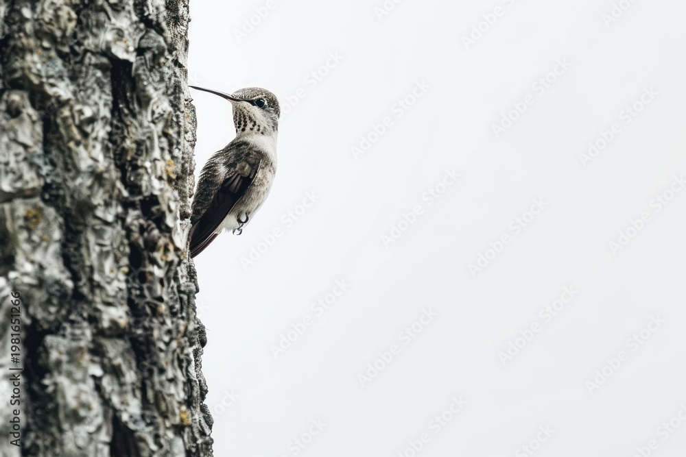 Obraz premium Hummingbird perched on tree