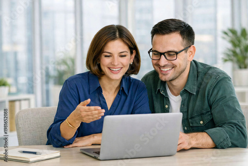 young business people working together in office