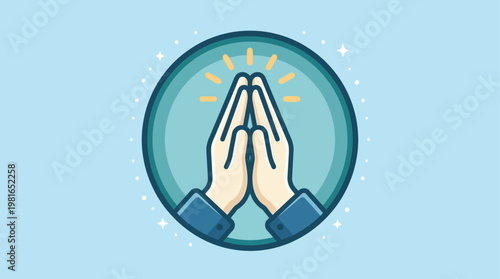 People observe National Day of Prayer with clasped hands in serene environment