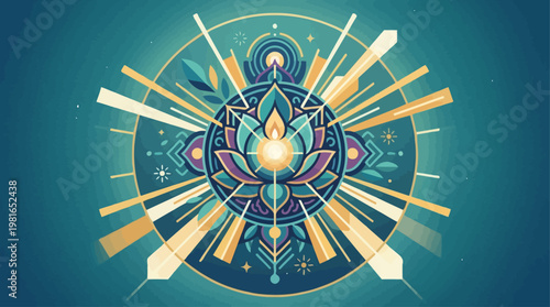 Vibrant illustration of a lotus flower during the National Day of Prayer