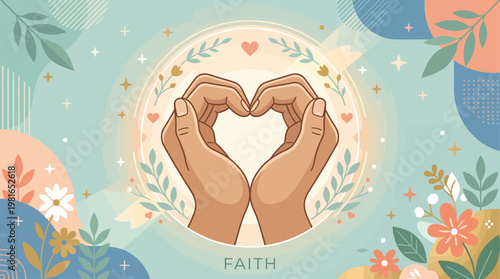 People observe National Day of Prayer with hands in heart shape