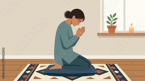 Woman Observes National Day of Prayer at Home