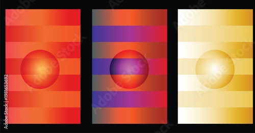 Abstract gradient shapes with elliptical forms a colorful visual exploration