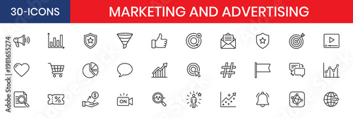Marketing Advertising Concepts Minimal Geometric Vector Funnel Growth Chart Analytics Graph