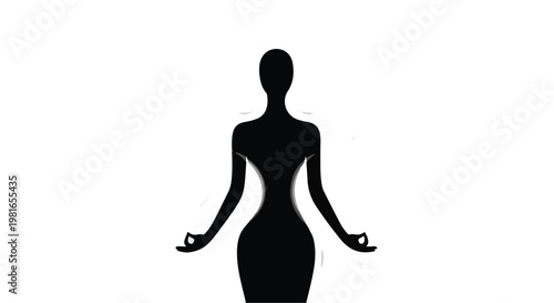 Woman silhouette practicing yoga in a serene meditation pose conveys a sense of inner peace and mindfulness essential for mental health, spiritual wellness, and personal balance today.